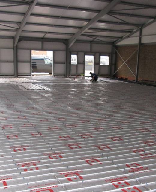 Underfloor heating installation
